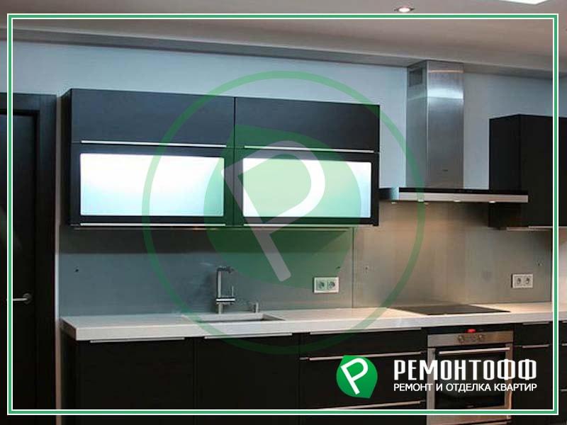 Ремонт кухни 18м2 фото в Рязани с перепланировкой, отделкой стен, пола, потолка под ключ, дизайн и монтаж натяжного потолка в кухне фото